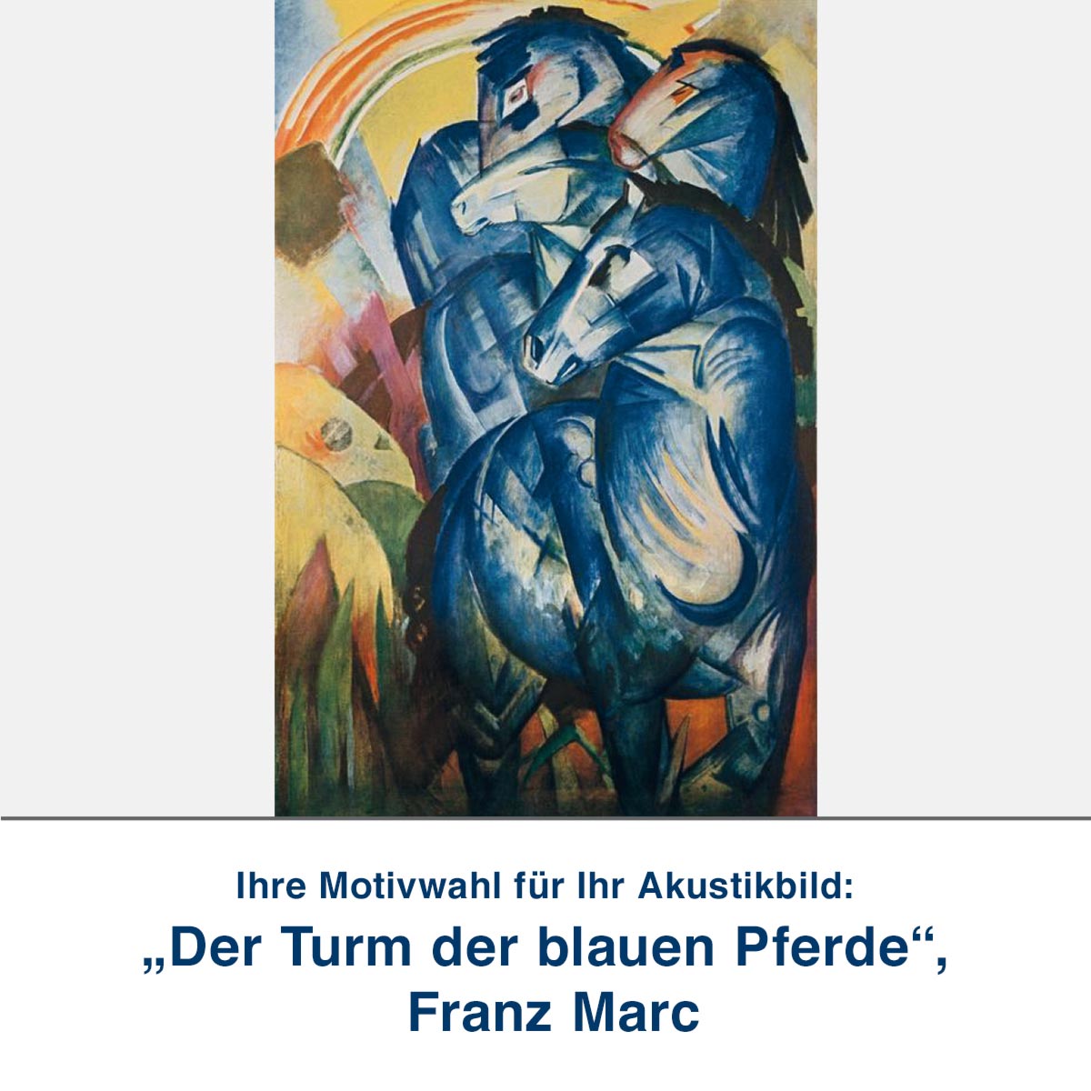 Akustikbild „Der Turm der blauen Pferde“, Franz Marc