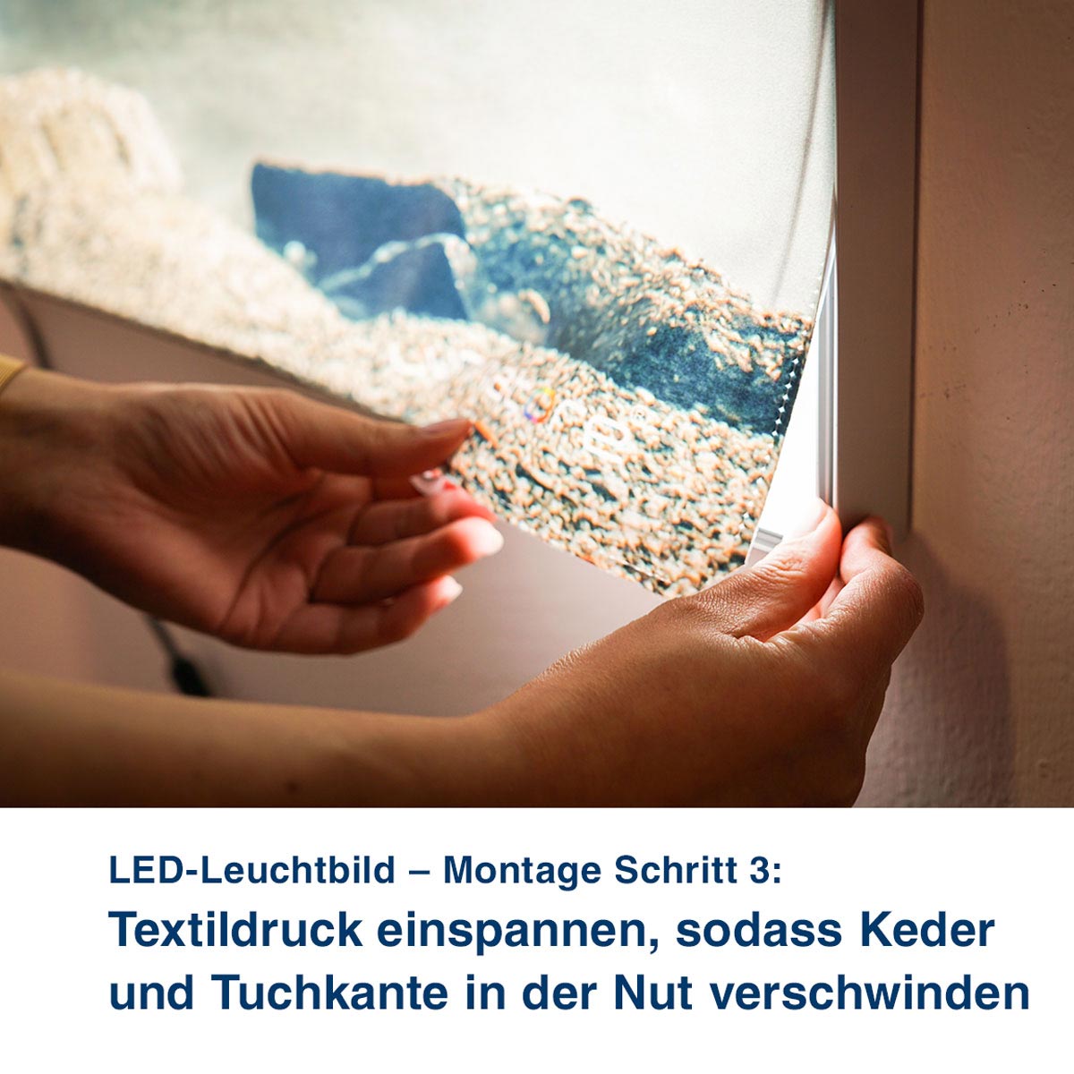 LED-Leuchtbild Montage