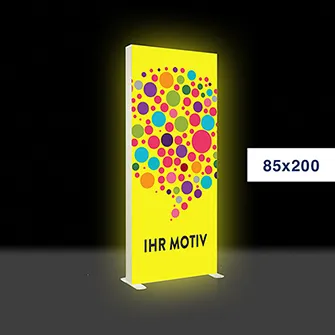 Der leuchtende mobile Werbeaufsteller – Mobile Light Box 85x200
