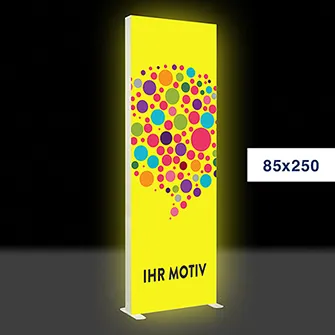 Der leuchtende mobile Werbeaufsteller – Mobile Light Box 85x250