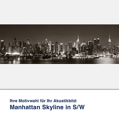 Akustikbild Manhattan Skyline in S/W
