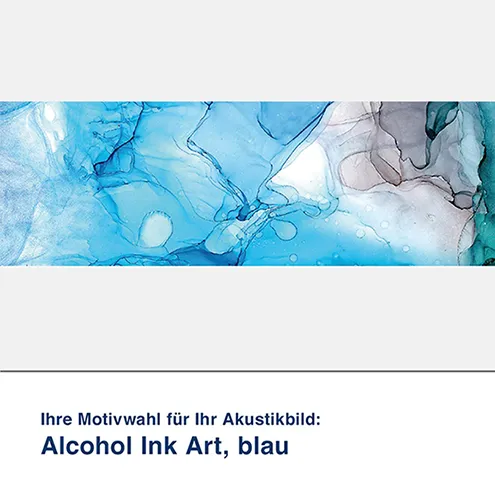 Akustikbild Motiv Alcohol Ink Art, blau