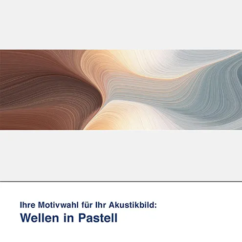 Akustikbild Motiv Wellen in Pastell