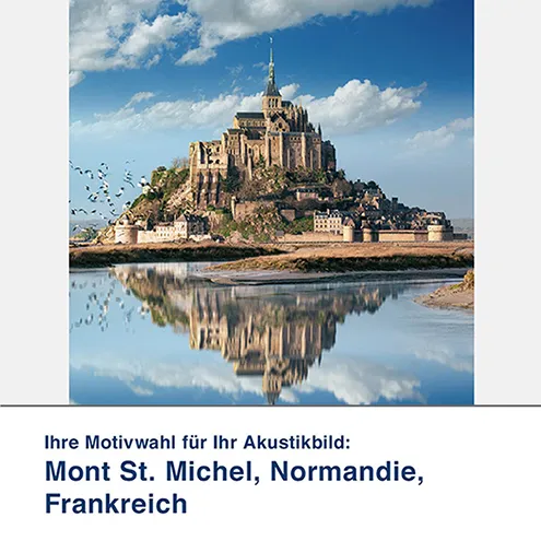 Akustikbild Motiv Mont St. Michel, Normandie, Frankreich