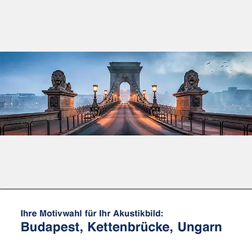 Akustikbild Motiv Budapest, Kettenbrücke, Ungarn