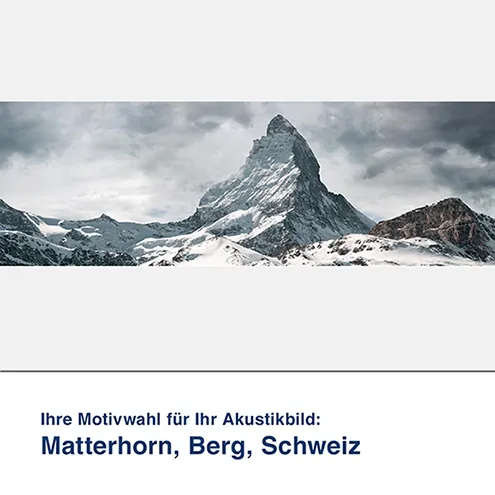 Akustikbild Motiv Matterhorn, Berg, Schweiz