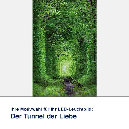 LED-Leuchtbild Der Tunnel der Liebe