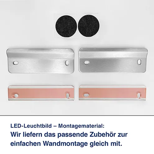 LED-Leuchtbild - Montage-Schritt 2: Wandmontage