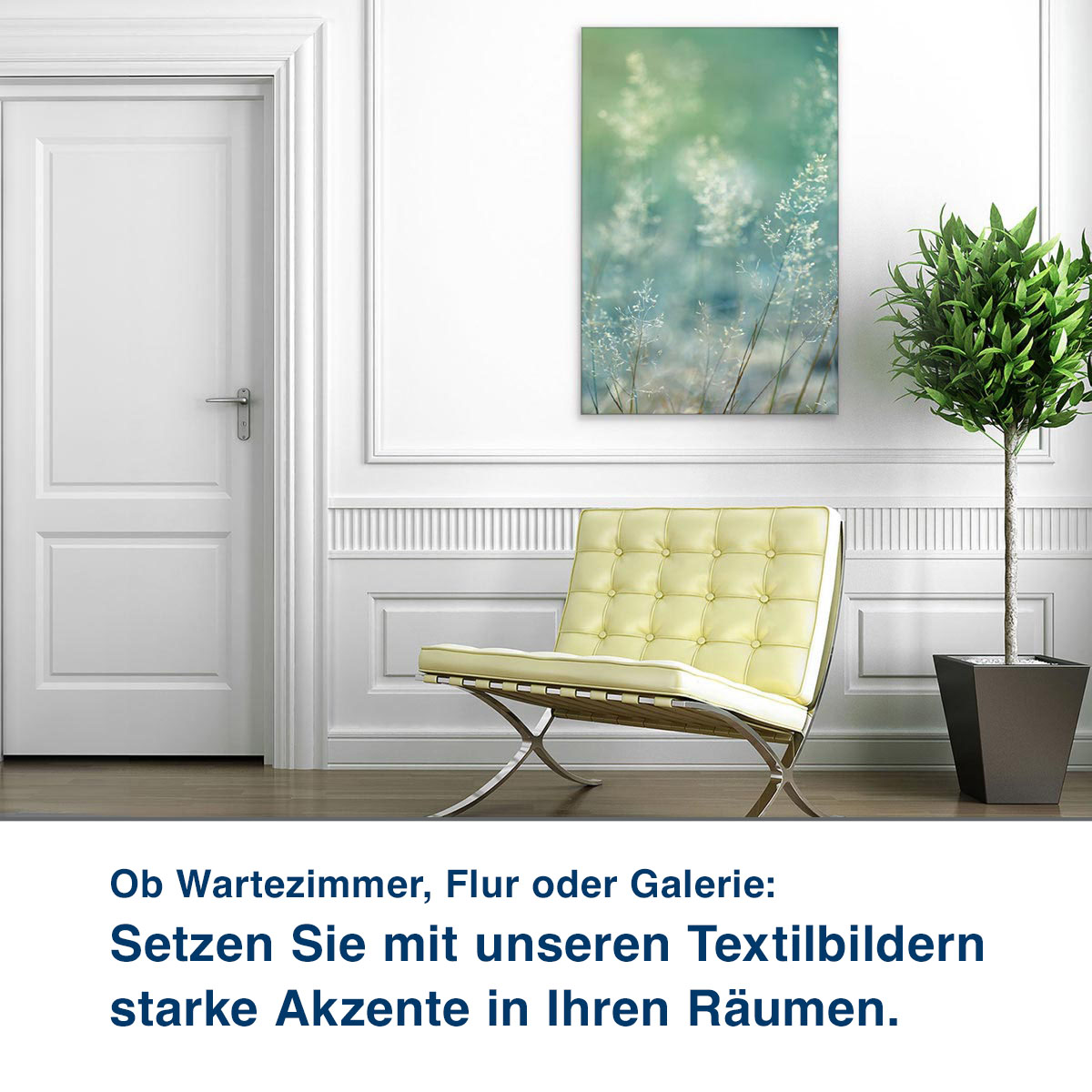 Ob Wartezimmer, Flur oder Galerie:  Unsere Schallabsorber helfen Ihnen,  die Raumakustik zu verbessern.
