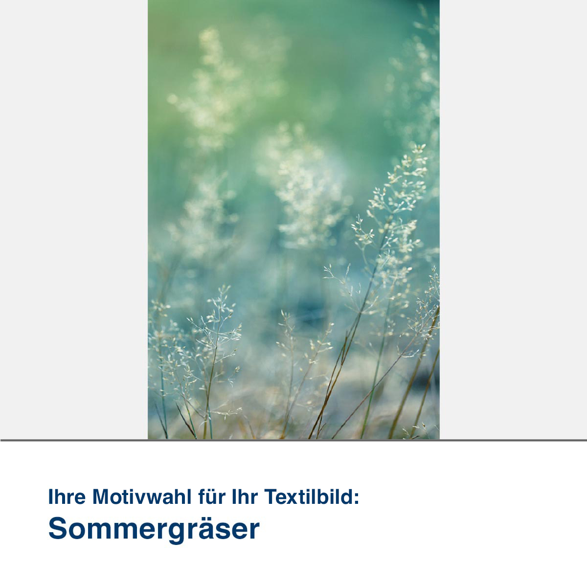 Textilbild Motiv Sommergräser