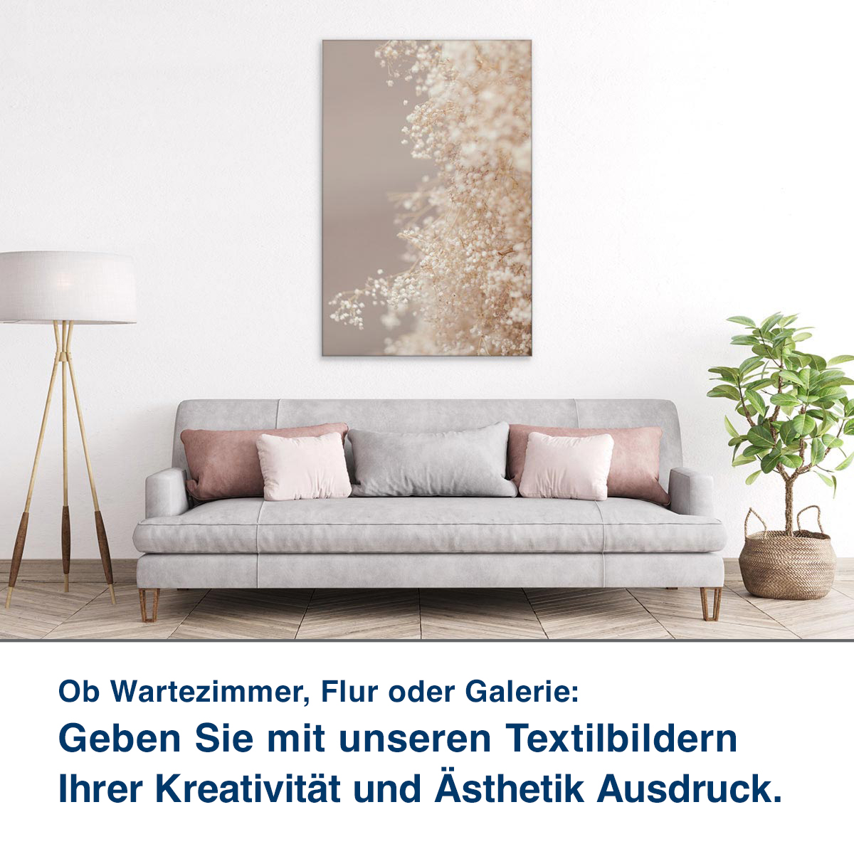 Ob Lounge, Praxis oder Ihr Wohnzimmer:  Unsere Schallabsorber helfen Ihnen,  die Raumakustik zu verbessern.