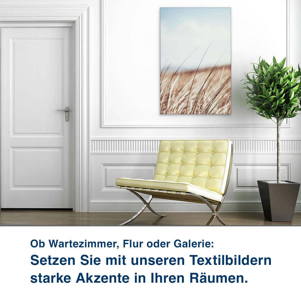 Ob Wartezimmer, Flur oder Galerie:  Unsere Schallabsorber helfen Ihnen,  die Raumakustik zu verbessern.