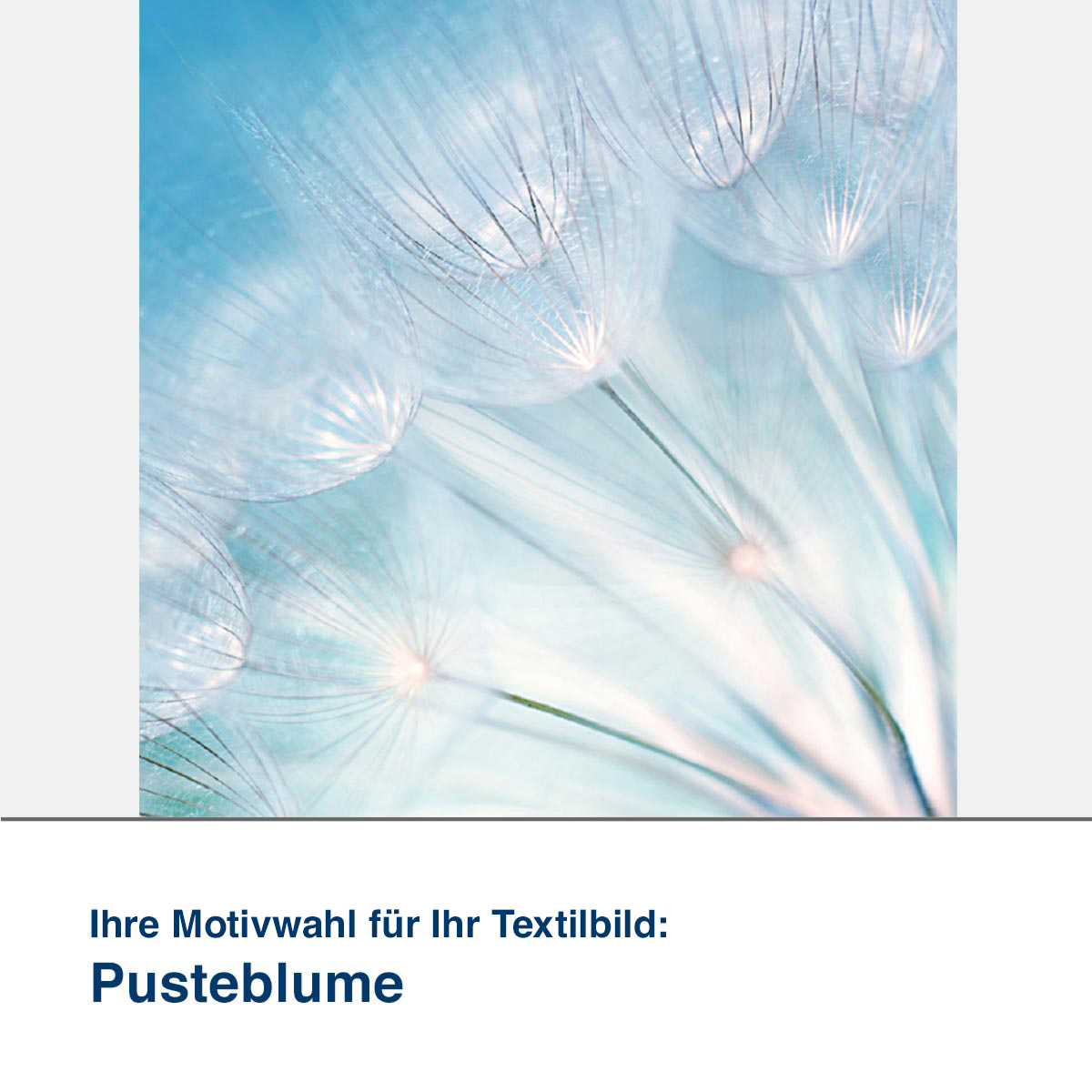 Textilbild Motiv Pusteblume