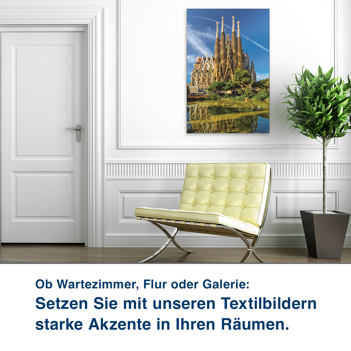 Ob Wartezimmer, Flur oder Galerie:  Unsere Schallabsorber helfen Ihnen,  die Raumakustik zu verbessern.
