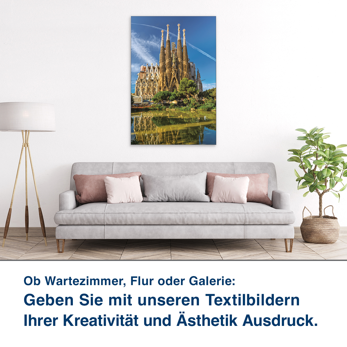 Ob Lounge, Praxis oder Ihr Wohnzimmer:  Unsere Schallabsorber helfen Ihnen,  die Raumakustik zu verbessern.