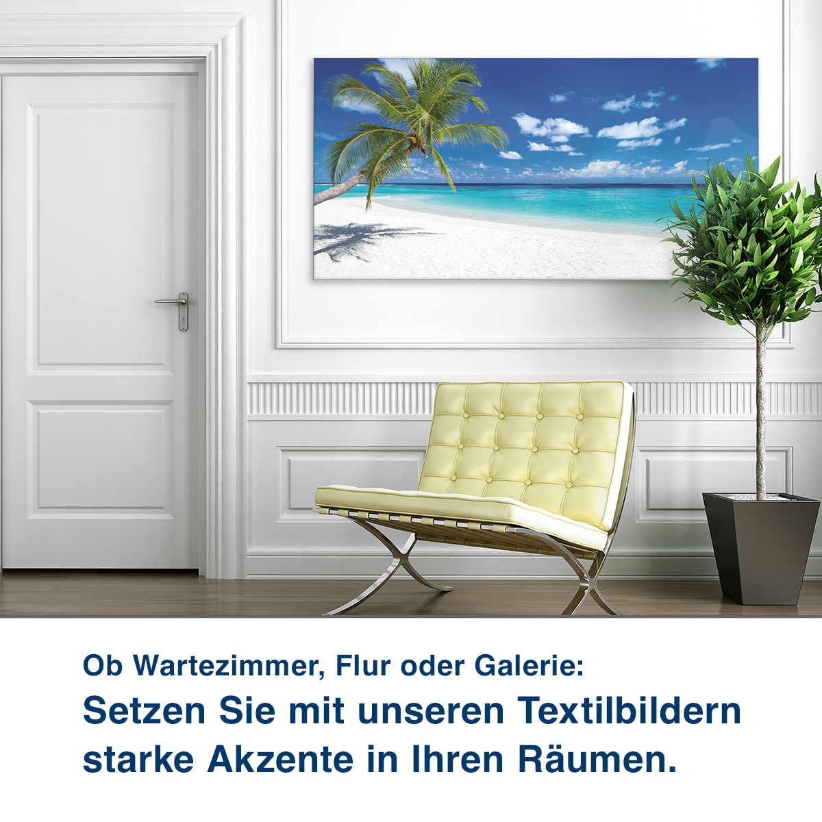 Ob Wartezimmer, Flur oder Galerie:  Unsere Schallabsorber helfen Ihnen,  die Raumakustik zu verbessern.