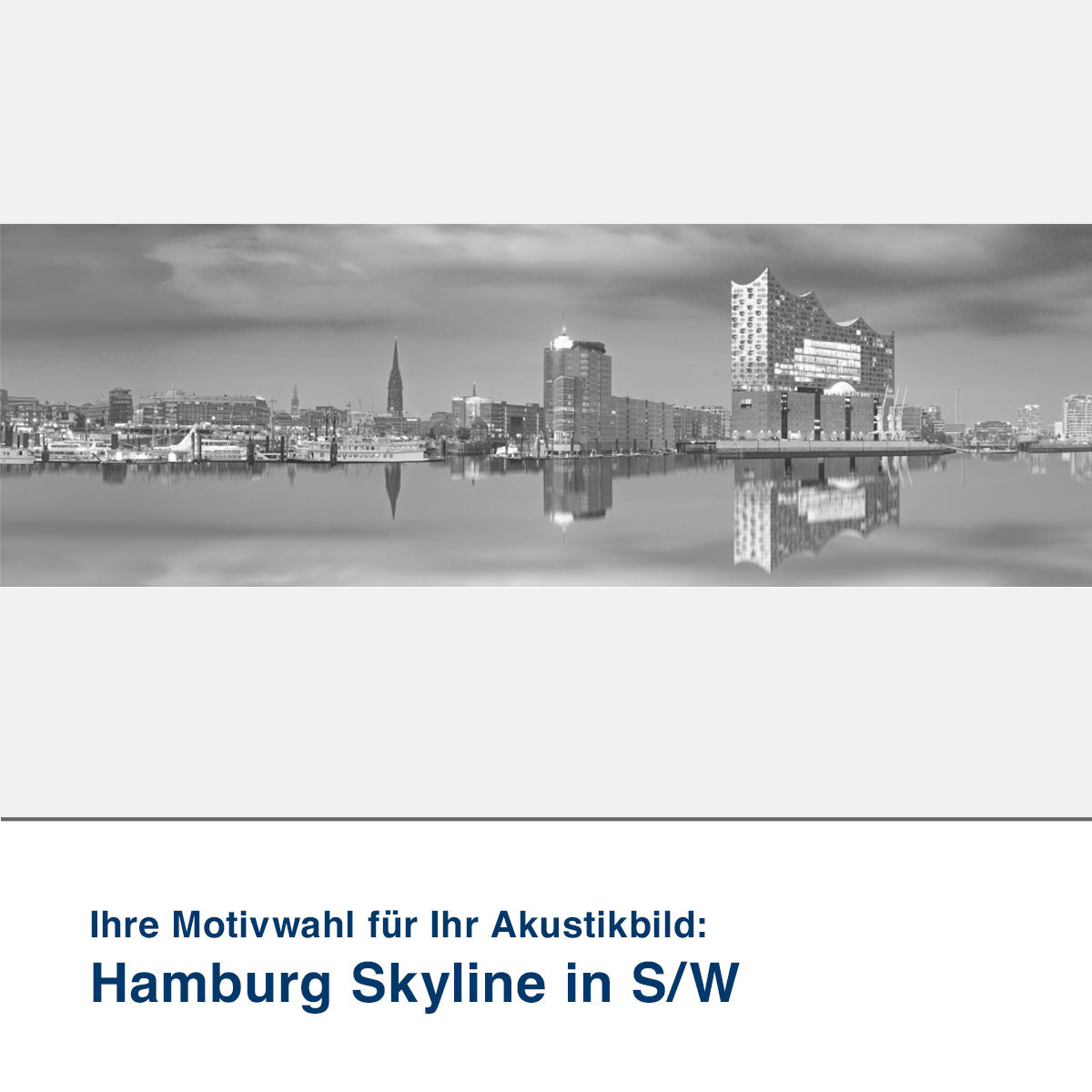 Akustikbild Hamburg Skyline in S/W