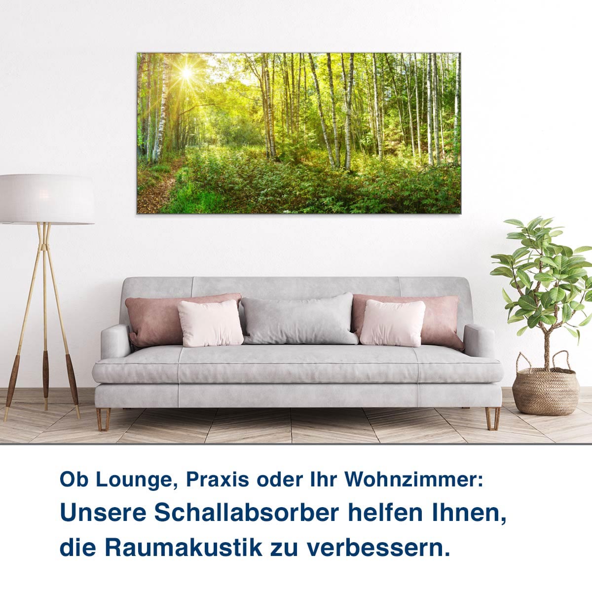 Ob Büro, Konferenzraum oder Showroom:  Unsere Akustikbilder steigern Wohl- befinden und Konzentrationsfähigkeit.