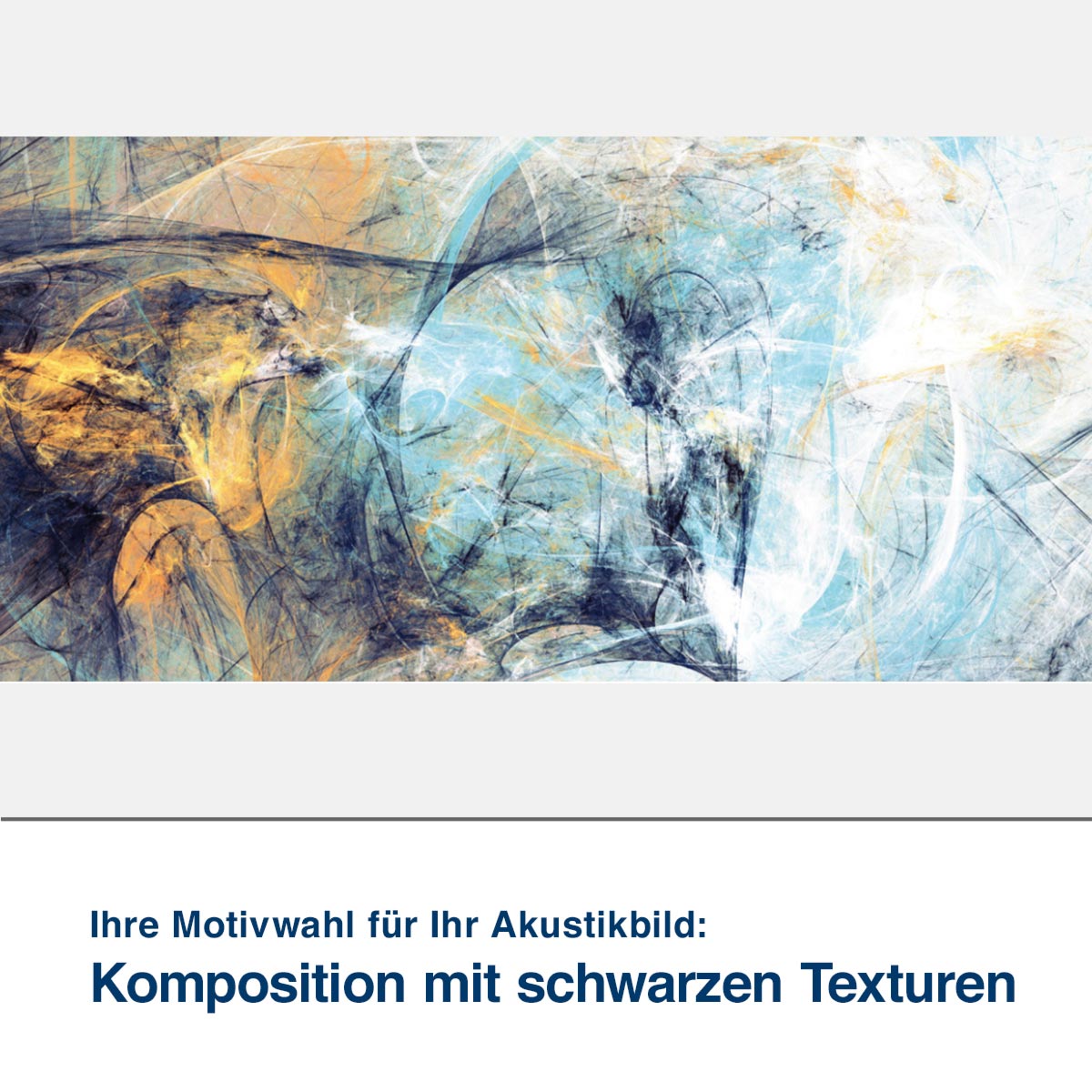 Akustikbild Komposition mit schwarzen Texturen