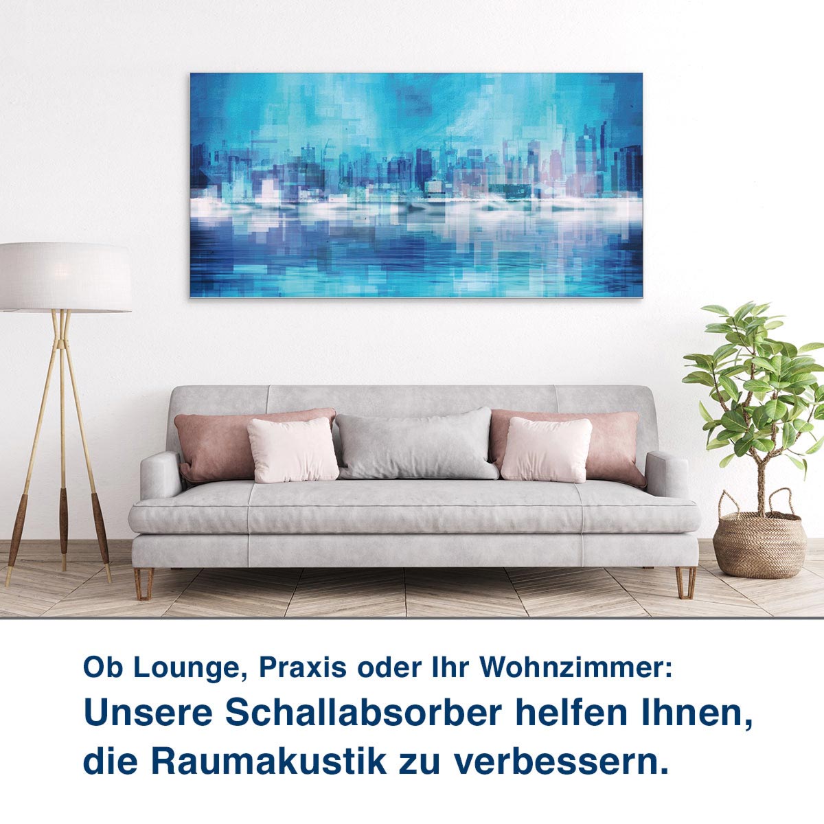 Ob Büro, Konferenzraum oder Showroom:  Unsere Akustikbilder steigern Wohl- befinden und Konzentrationsfähigkeit.