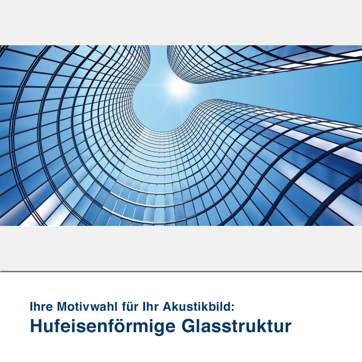 Akustikbild Motiv Hufeisenförmige Glasstruktur 