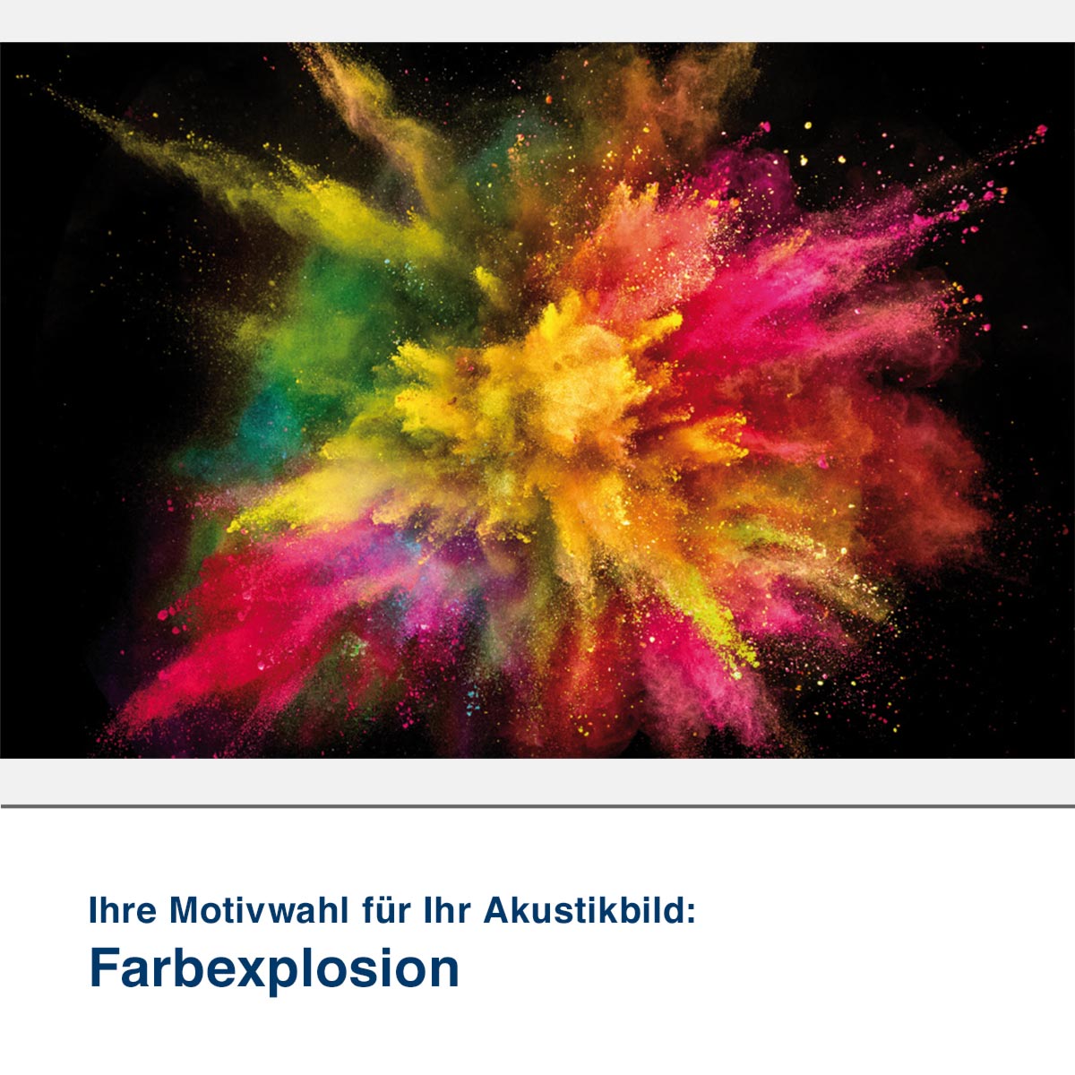 Akustikbild Motiv Farbexplosion