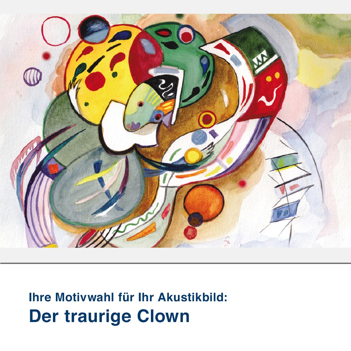 Akustikbild Motiv Der traurige Clown