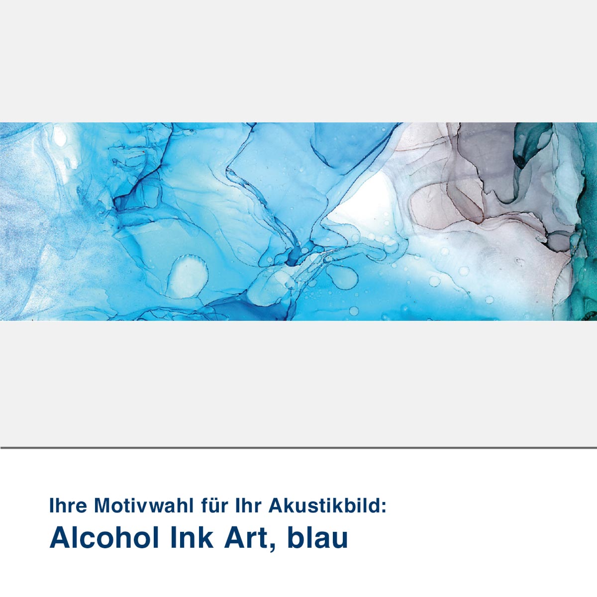 Akustikbild Motiv Alcohol Ink Art, blau
