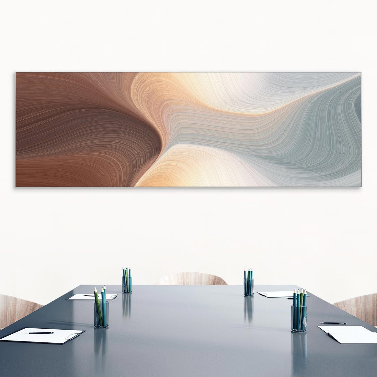 Akustikbild Wellen in Pastell