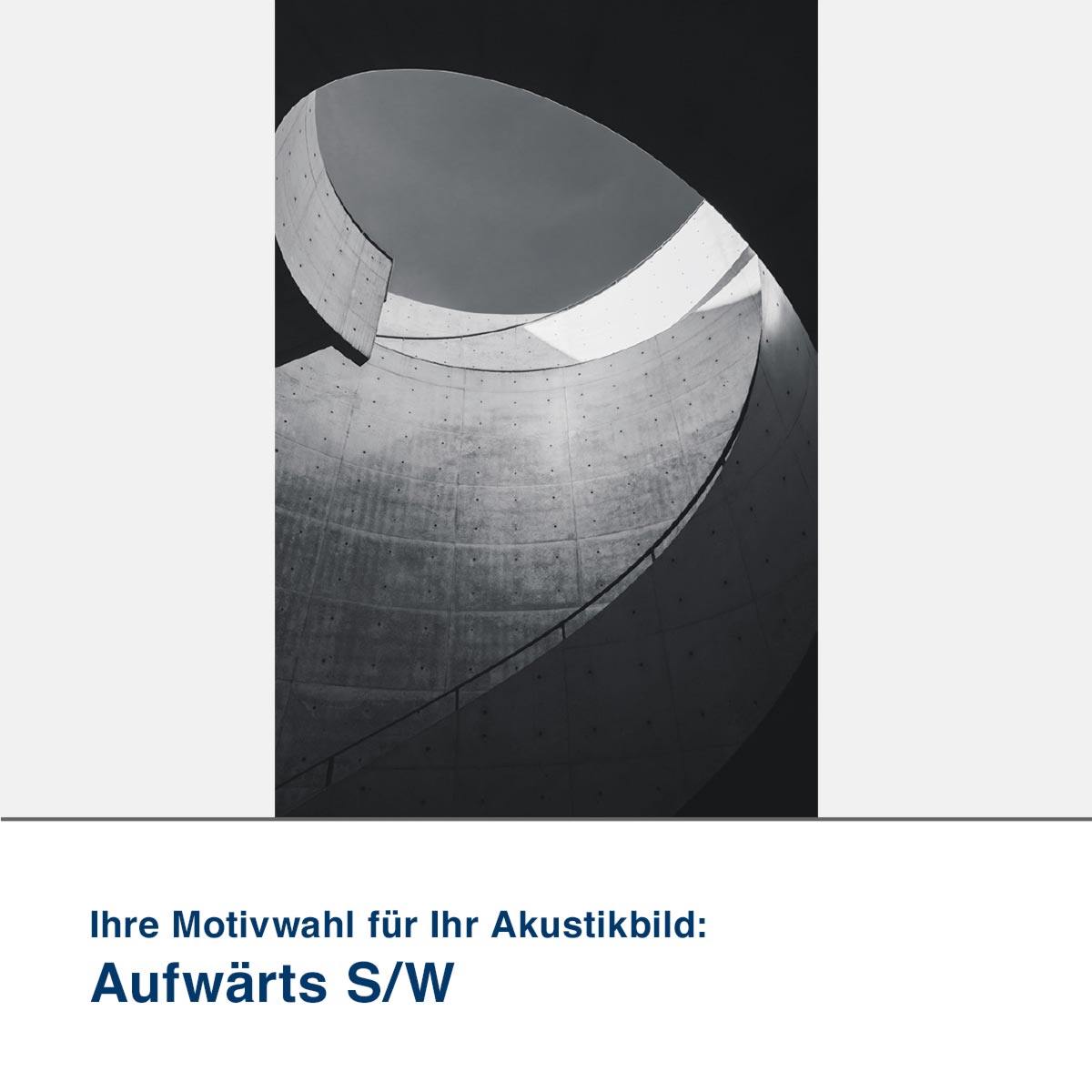 Akustikbild Motiv Aufwärts S/W