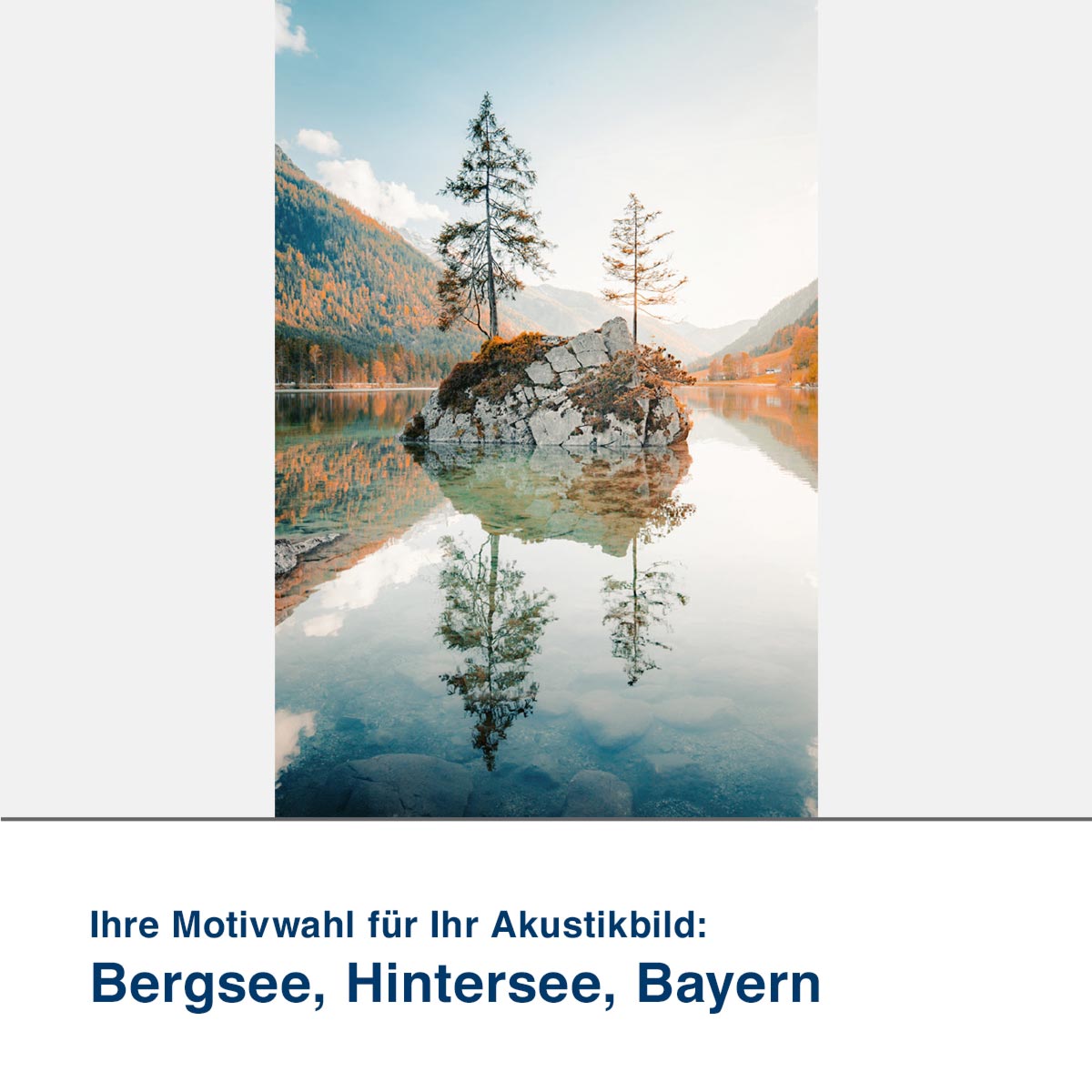 Akustikbild Motiv Bergsee, Hintersee, Bayern