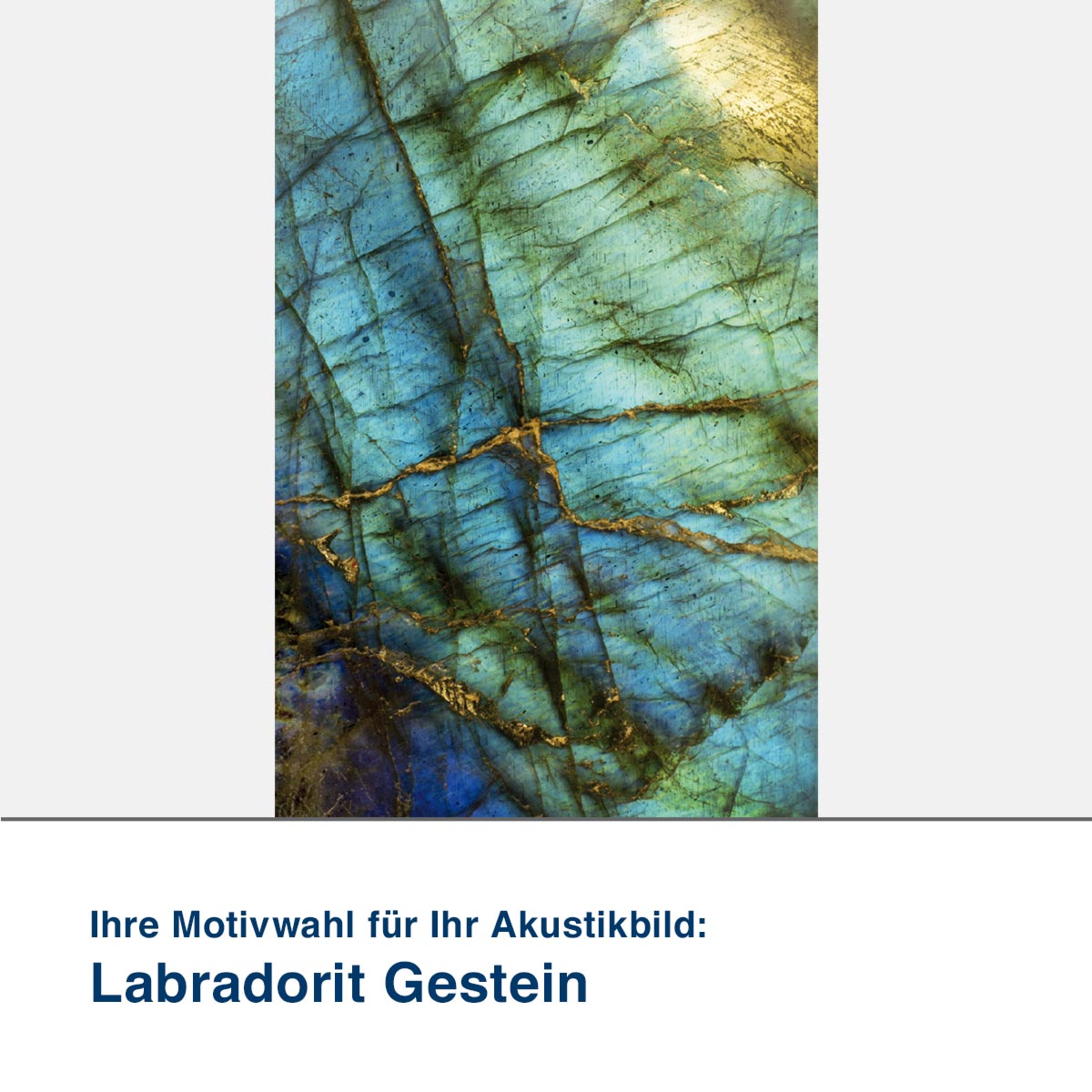 Akustikbild Motiv Labradorit Gestein