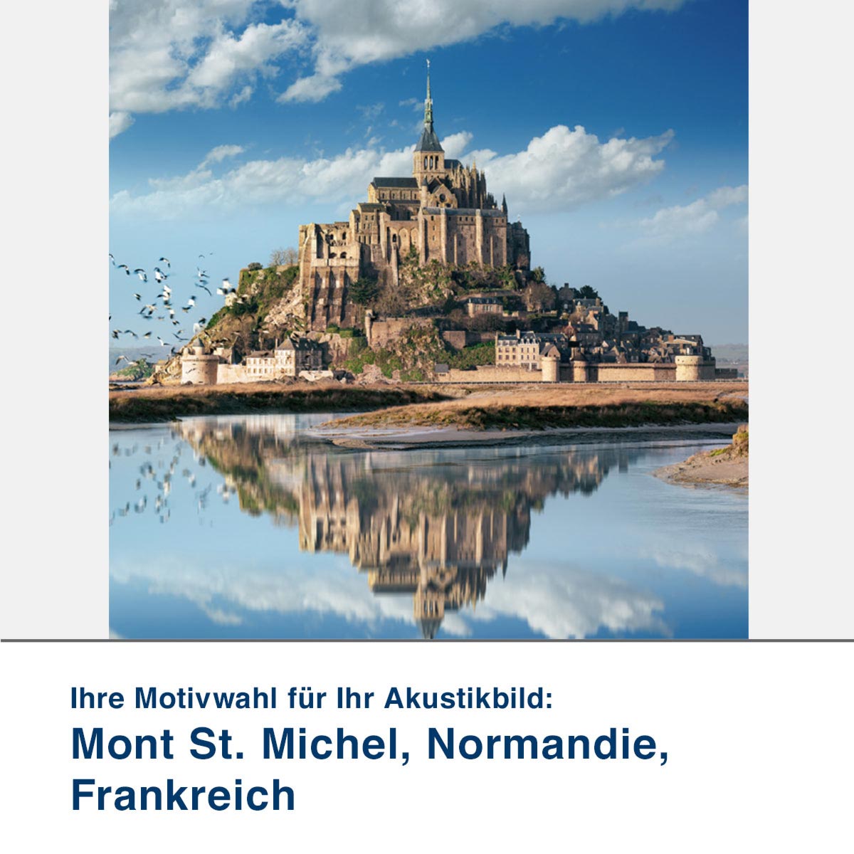 Akustikbild Motiv Mont St. Michel, Normandie, Frankreich