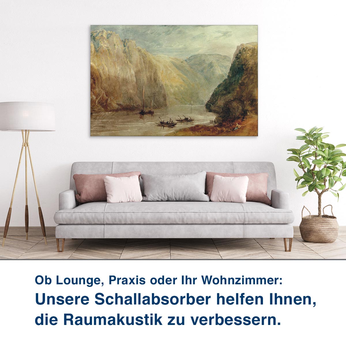 Ob Lounge, Praxis oder Ihr Wohnzimmer: Unsere Schallabsorber helfen Ihnen, die Raumakustik zu verbessern.