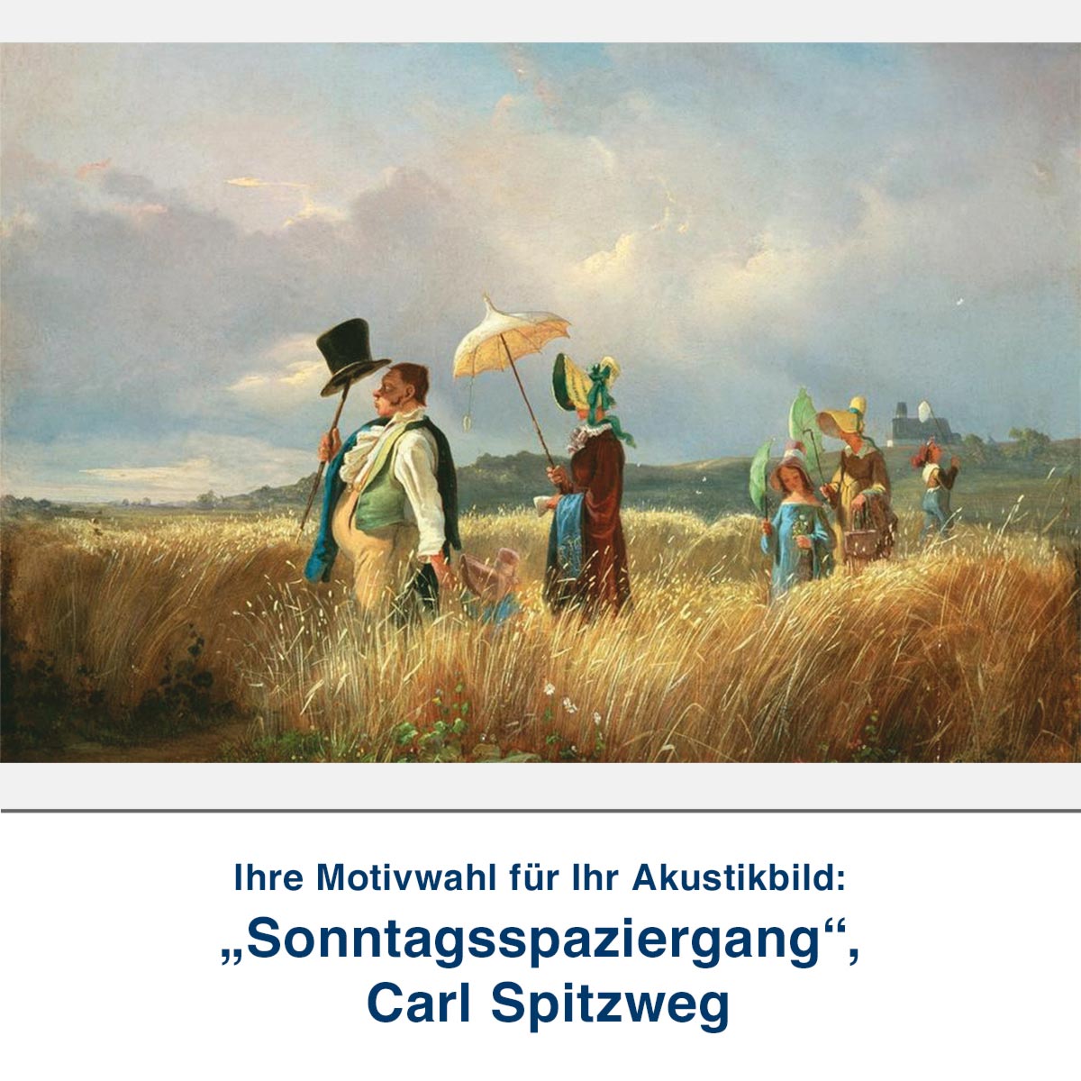 Akustikbild „Sonntagsspaziergang“, Carl Spitzweg