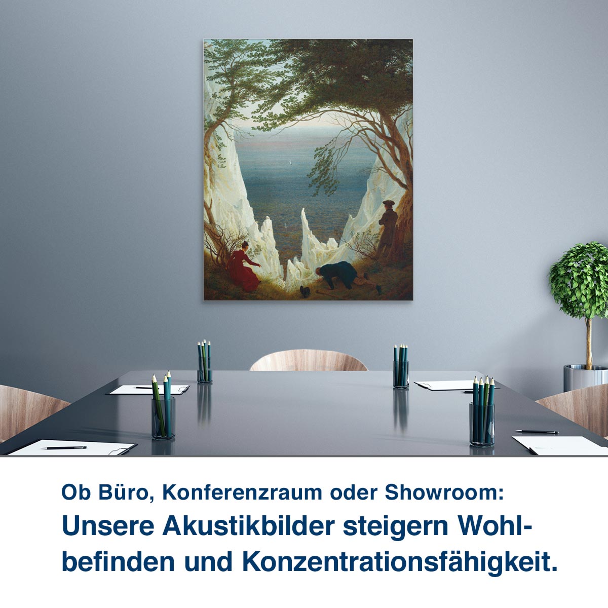 Ob Büro, Konferenzraum oder Showroom: Unsere Akustikbilder steigern Wohl- befinden und Konzentrationsfähigkeit.