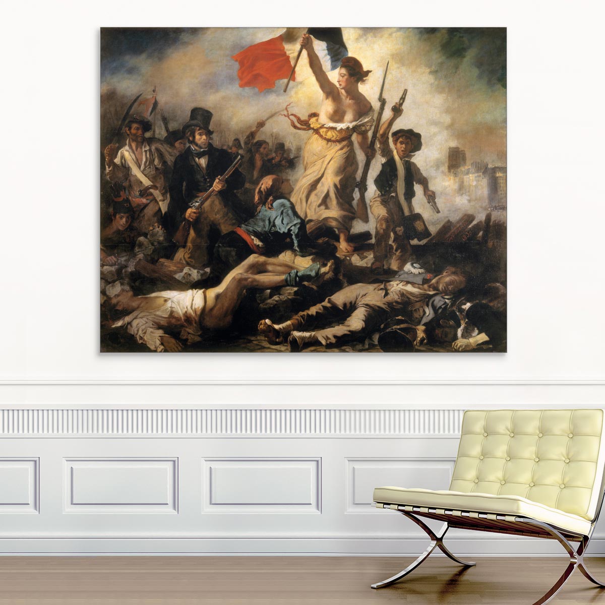 Akustikbild „Die Freiheit führt das Volk“, Eugène Delacroix