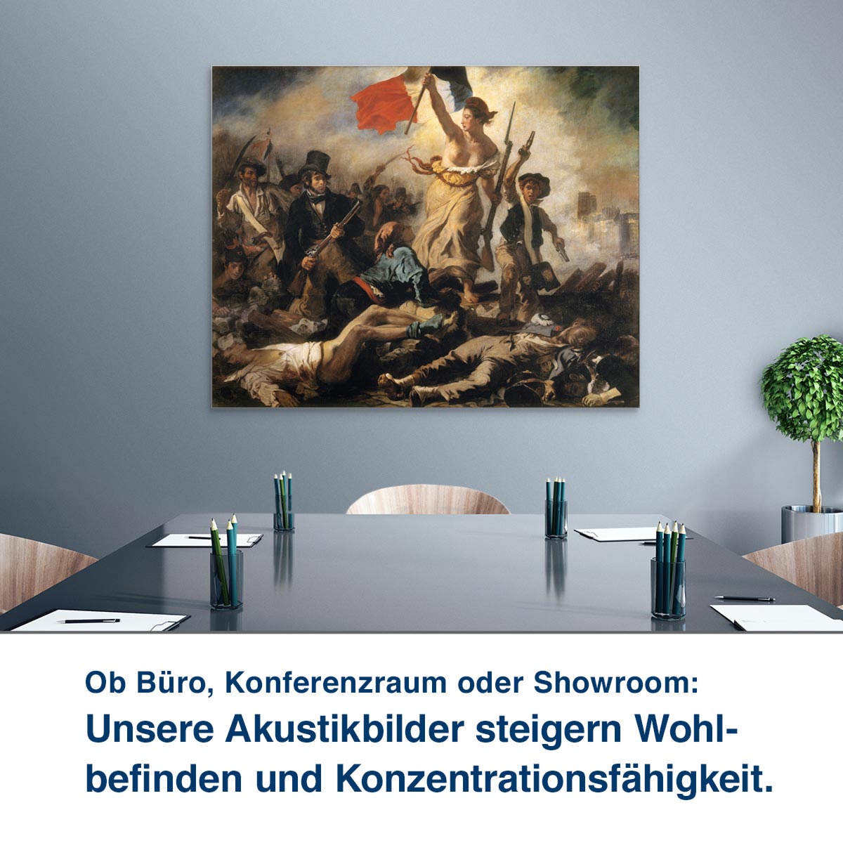 Ob Büro, Konferenzraum oder Showroom: Unsere Akustikbilder steigern Wohl- befinden und Konzentrationsfähigkeit.