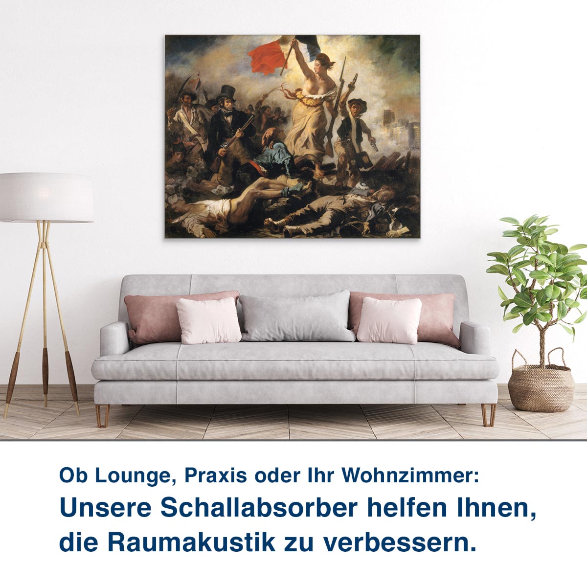 Ob Lounge, Praxis oder Ihr Wohnzimmer: Unsere Schallabsorber helfen Ihnen, die Raumakustik zu verbessern.