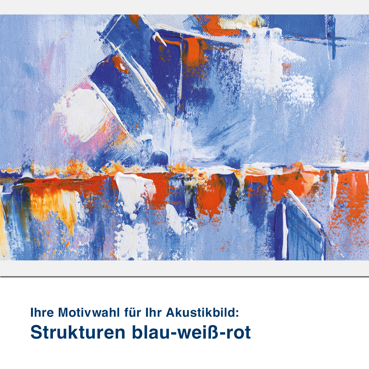 Akustikbild Strukturen blau-weiß-rot