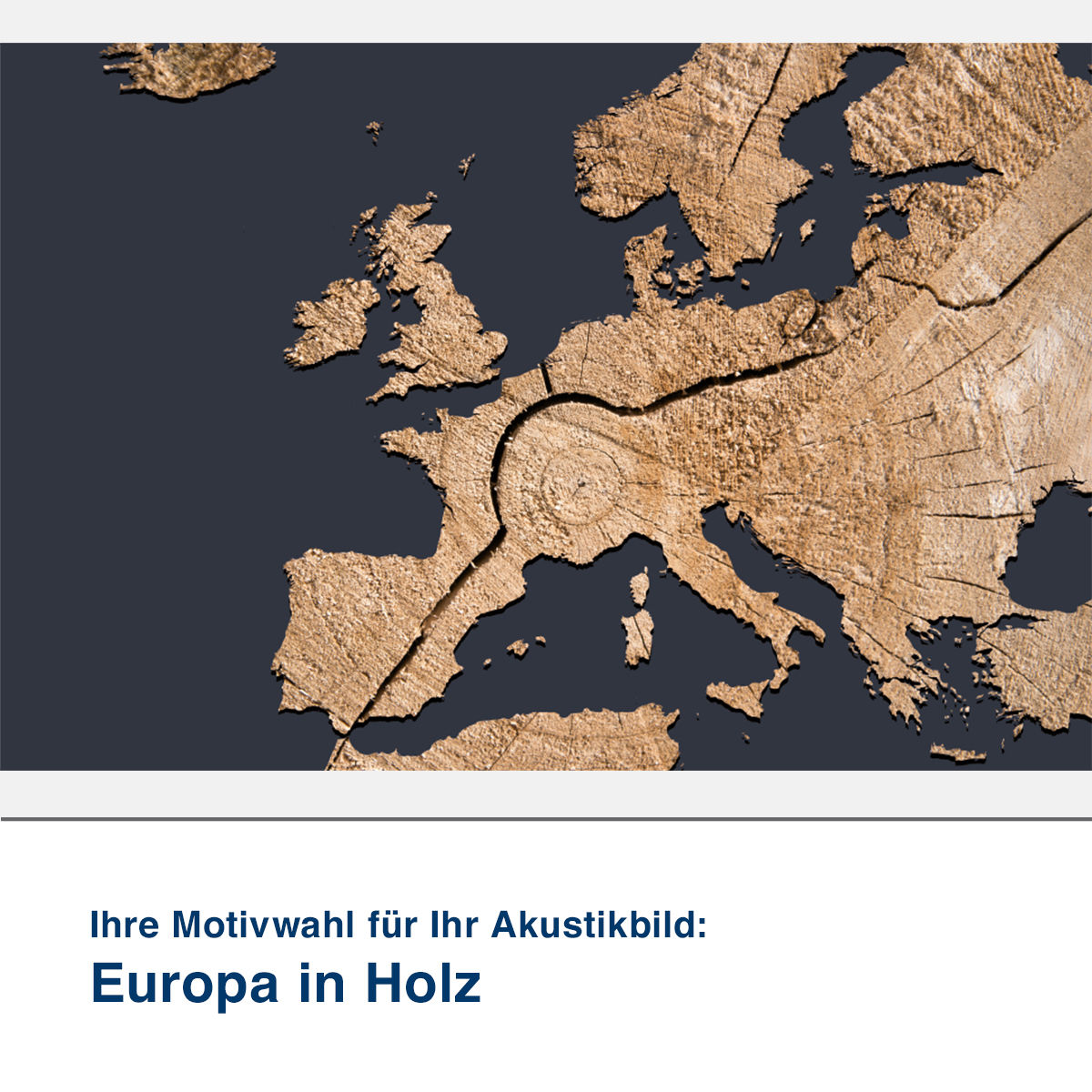 Akustikbild Europa in Holz