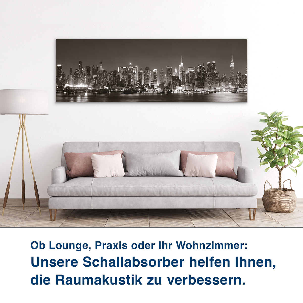 Ob Büro, Konferenzraum oder Showroom:  Unsere Akustikbilder steigern Wohl- befinden und Konzentrationsfähigkeit.