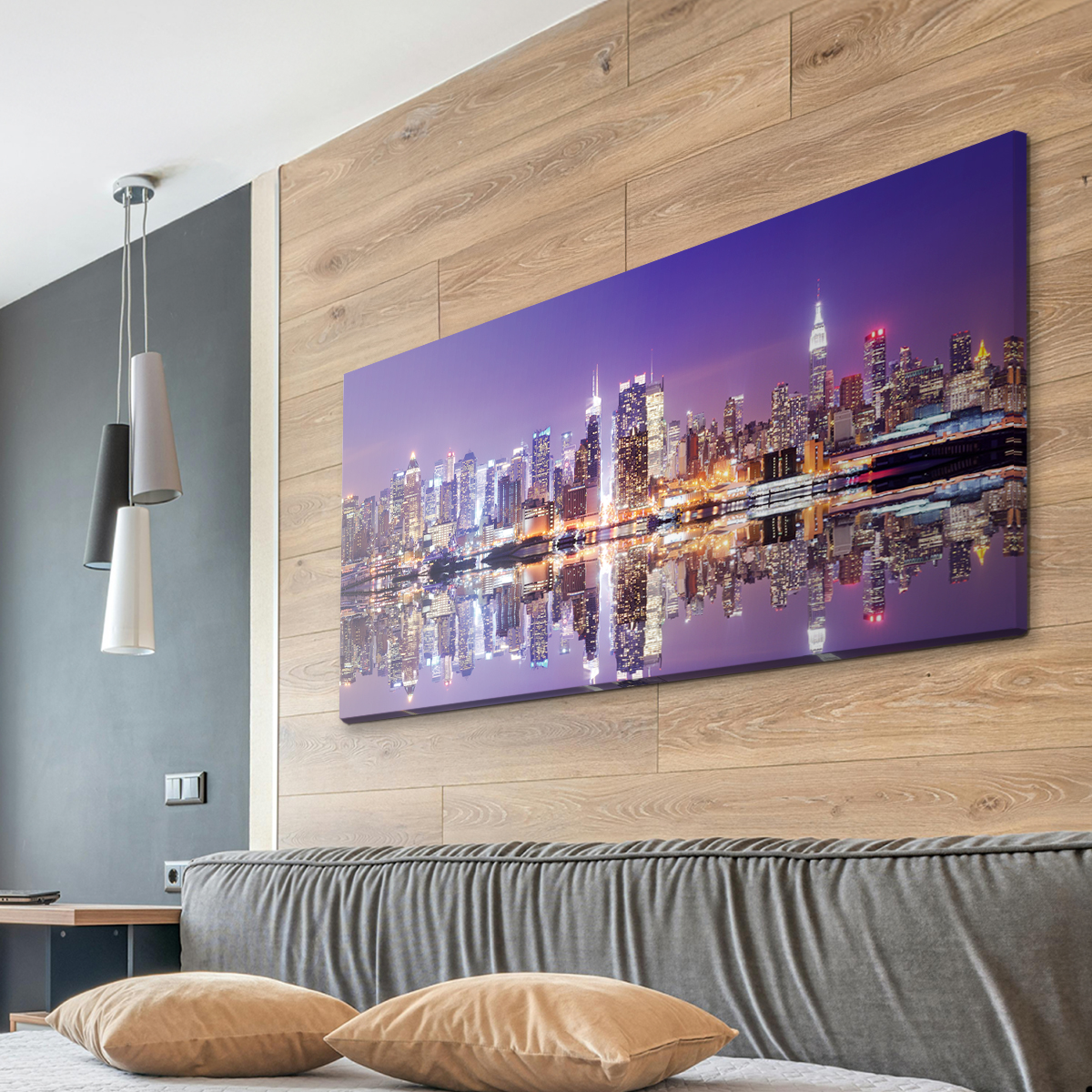 Akustikbild New York, Manhattan bei Nacht, USA