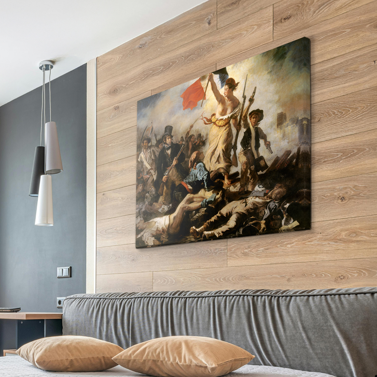 Akustikbild „Die Freiheit führt das Volk“, Eugène Delacroix