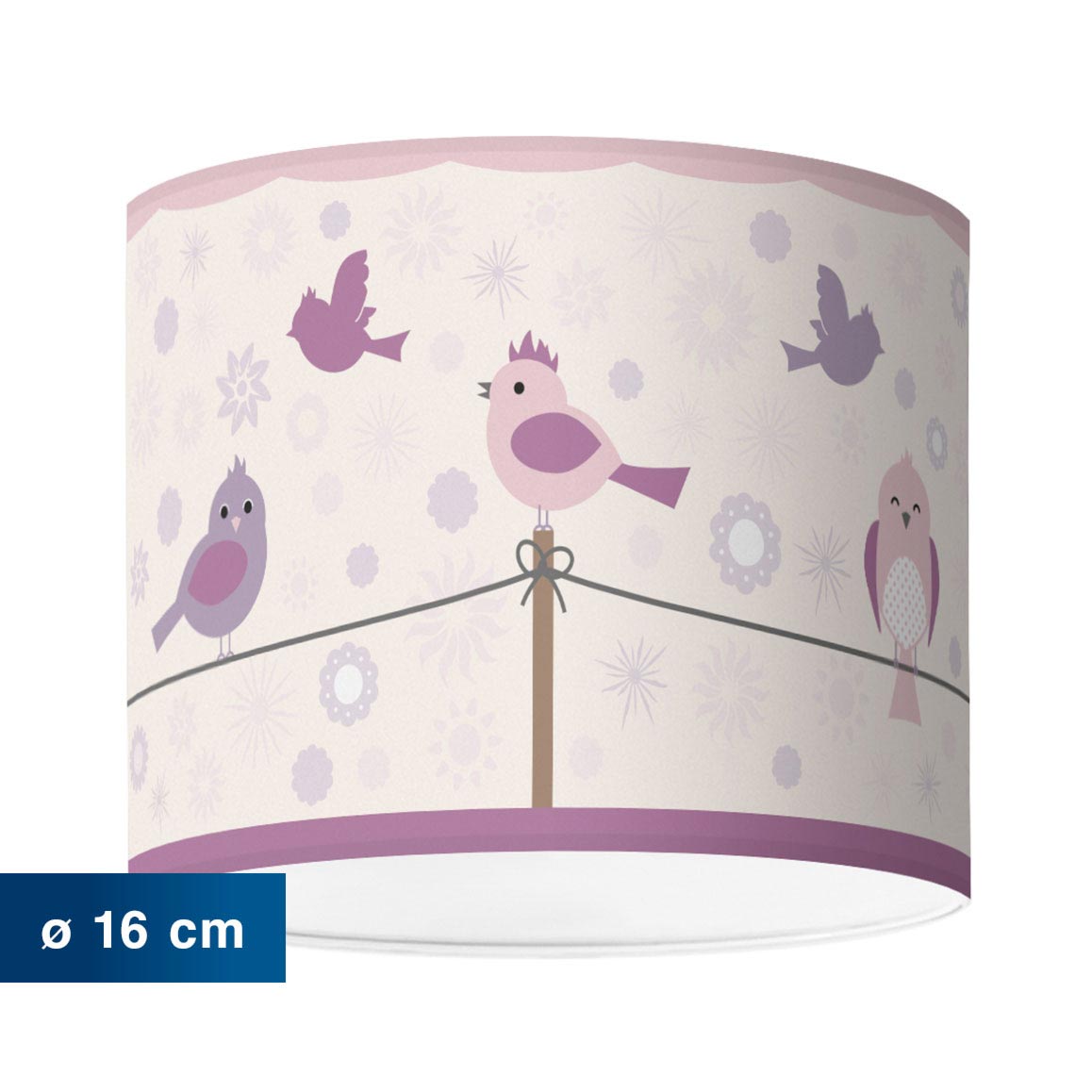 Kinderzimmerlampe mit Vogelmotiv, Birds&Flowers