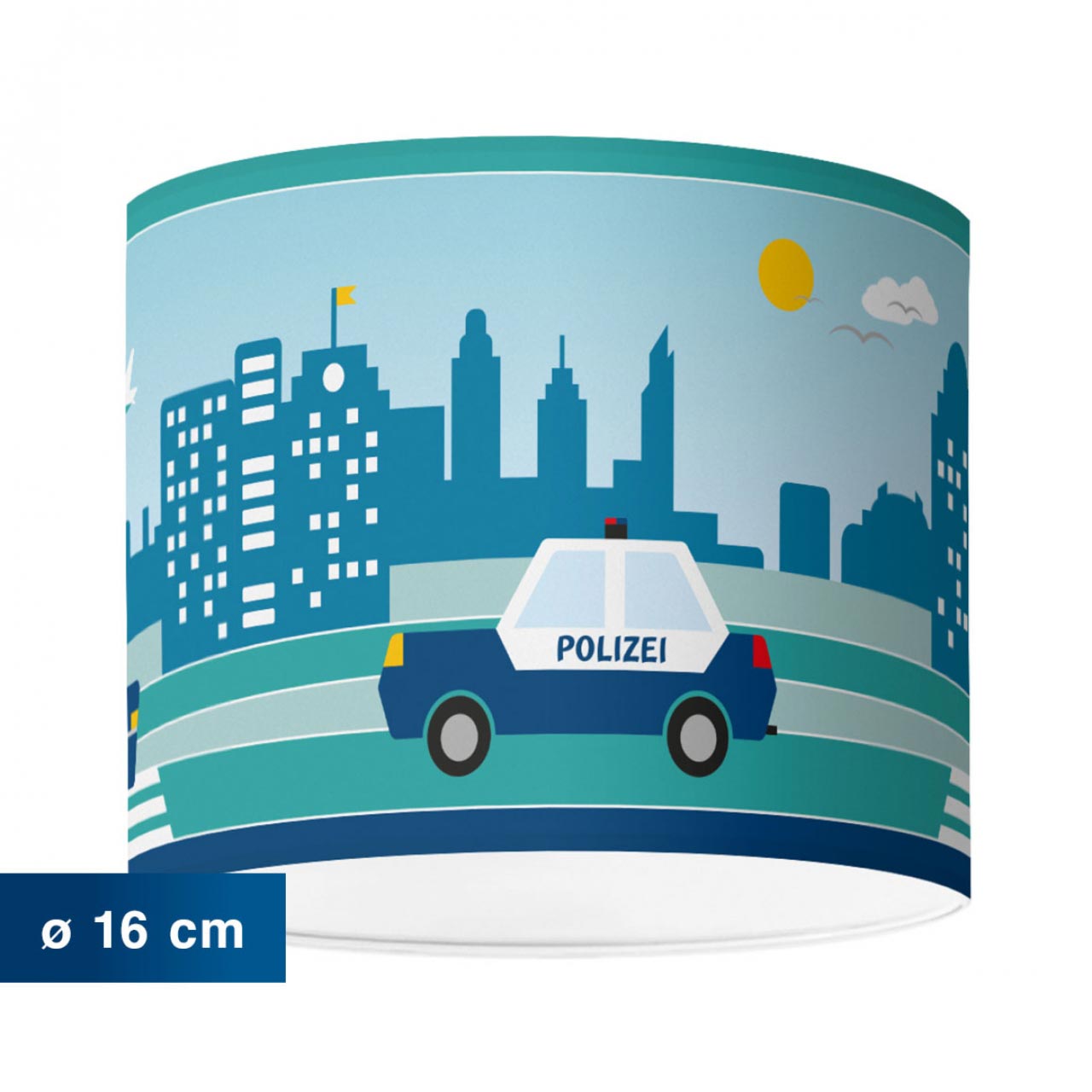 Kinderzimmerlampe mit Stadtmotiv, City by Day - Erler+Pless