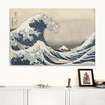 Textilbild „Die große Welle vor Kanagawa“, Katsushika Hokusai