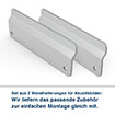 Set aus 2 Wandhalterungen für Akustikbilder:  Wir liefern das passende Zubehör zur einfachen Montage gleich mit.