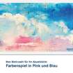Akustikbild Motiv Farbenspiel in Pink und Blau