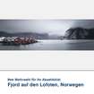 Akustikbild Motiv Fjord auf den Lofoten, Norwegen